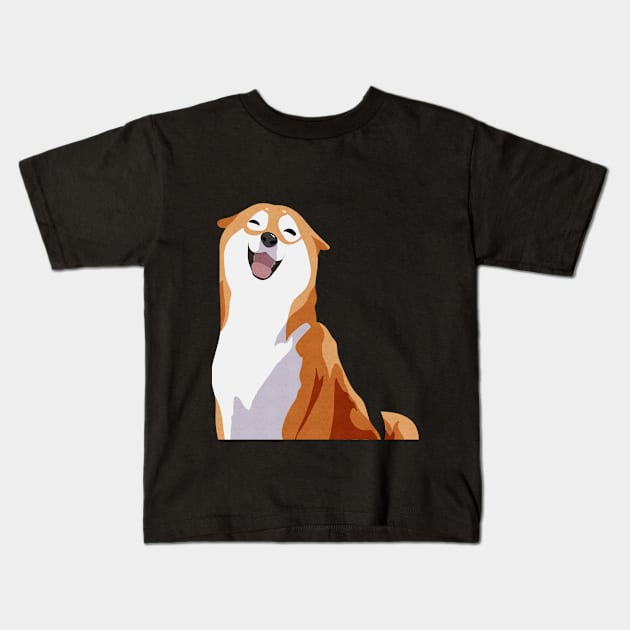 Happy Shiba Inu Kids T-Shirt by CieloMarie